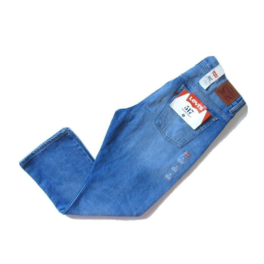 NWT Levi's 517 Bootcut Cropped in Mind Eraser Destroyed Ripped Jeans 32 $198 - Picture 4 of 7